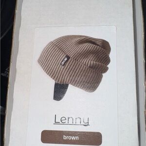 Brown Ribbed Beanie